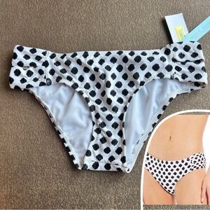 Antonio Melani Black and White Polka Dot Bikini Bottom